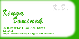 kinga dominek business card